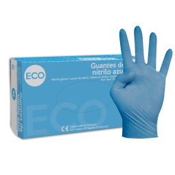 GUANTES NITRILO AZUL ECO...