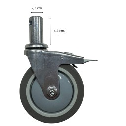 RUEDA CON FRENO PARA SILLA...