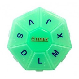 Pastillero Organizador semanal heptagonal