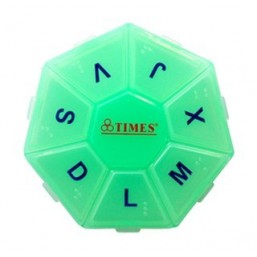 Pastillero Organizador semanal heptagonal