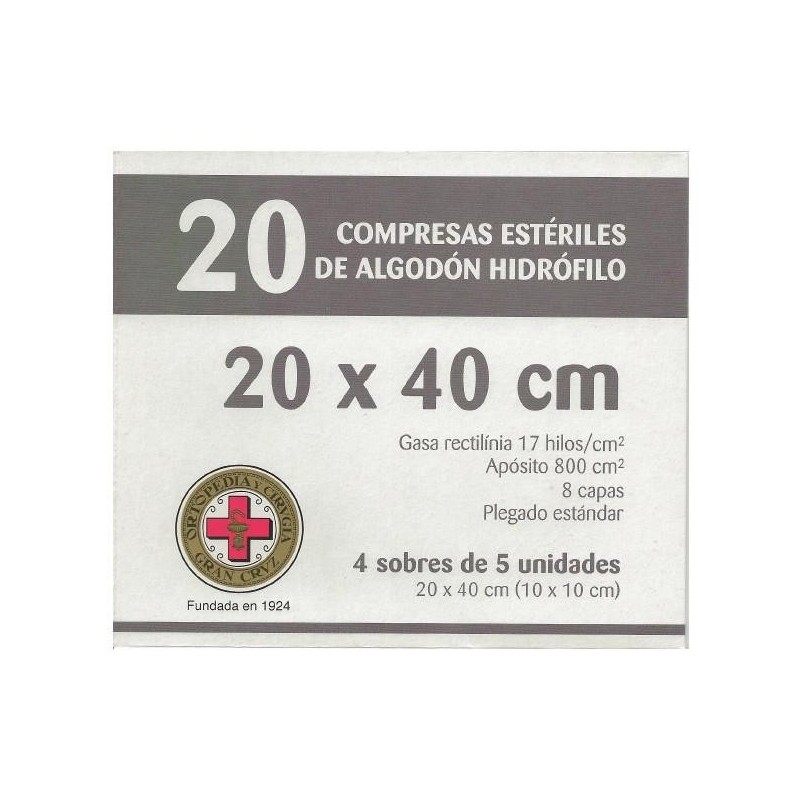 Gasas estériles 60x40 cm