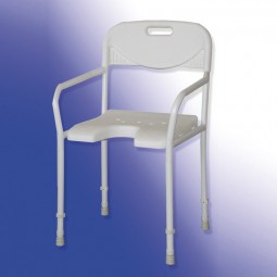Silla de baño plegable de aluminio
