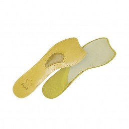 PLANTILLA corta de piel natural con elevación metatarsal