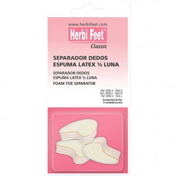 Separador dedos espuma látex 1/2 luna