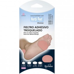 Lámina de fieltro con adhesivo troquelado