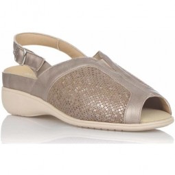Sandalia licra beige con hebillas Dr. Cutillas 53937