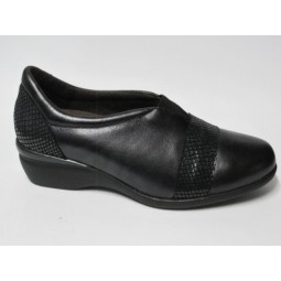Zapato piel y licra negro - Dr. Cutillas