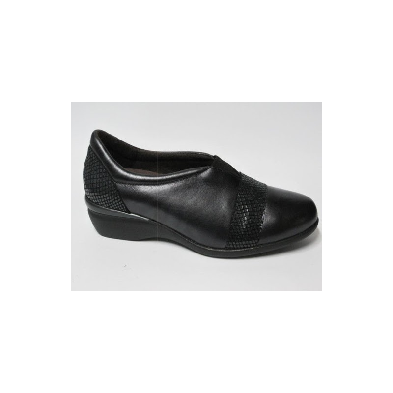 Zapato piel y licra negro - Dr. Cutillas