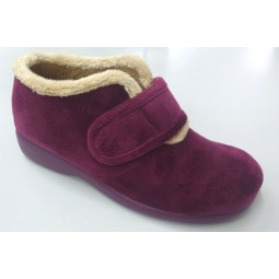 ZAPATILLA MUJER ALTA BORREGUITO BURDEOS GARZON