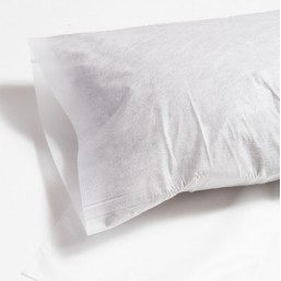 funda de almohada desechable higiénica blanca de usar y tirar