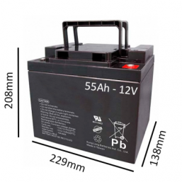 Batería scooter Sterling S425 55 aH