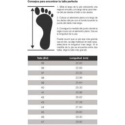 Tabla de tallas Feliz Caminar