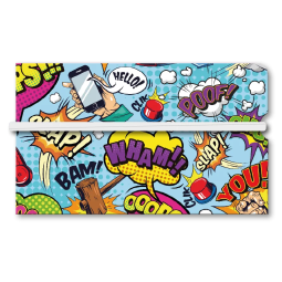 Funda mascarillas comic azul