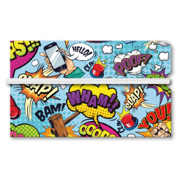Funda mascarillas comic azul
