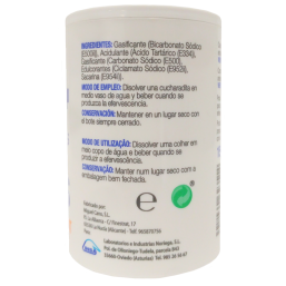 Sales de frutas gasificante y limón trasera