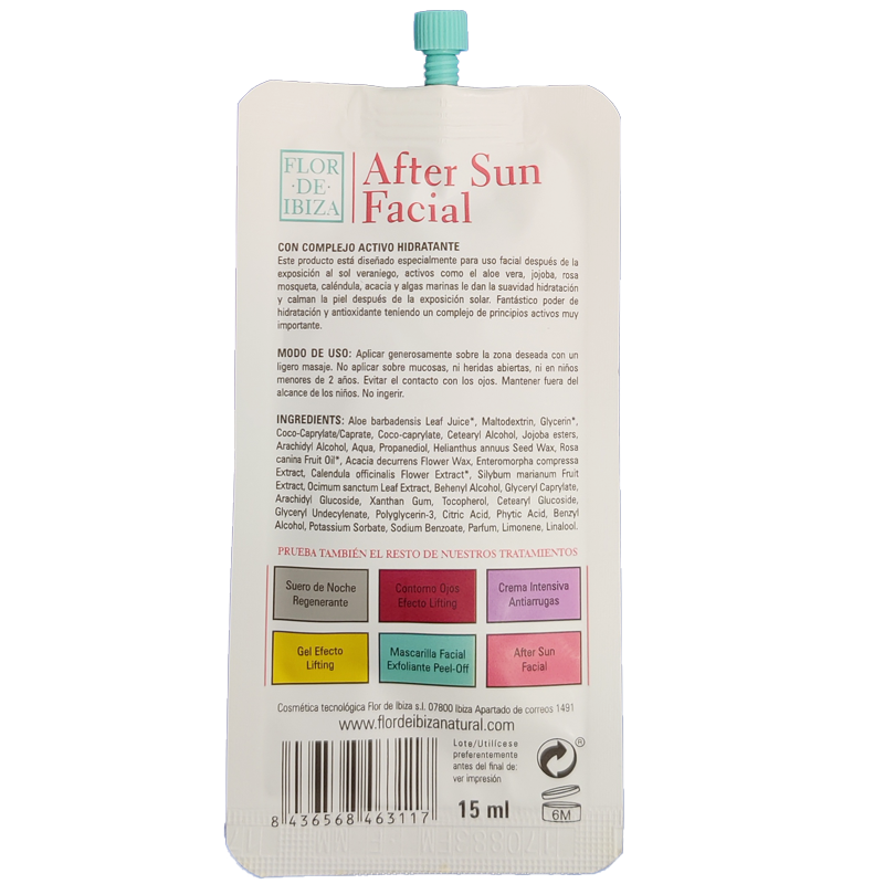 After sun facial - Flor de Ibiza dorso