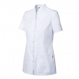 CHAQUETA SANITARIA MANGA CORTA BLANCA CON AUTOMÁTICOS 535203 VELILLA