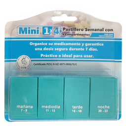 Organizador diario 4 tomas rojo