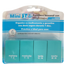 Organizador diario 4 tomas rojo